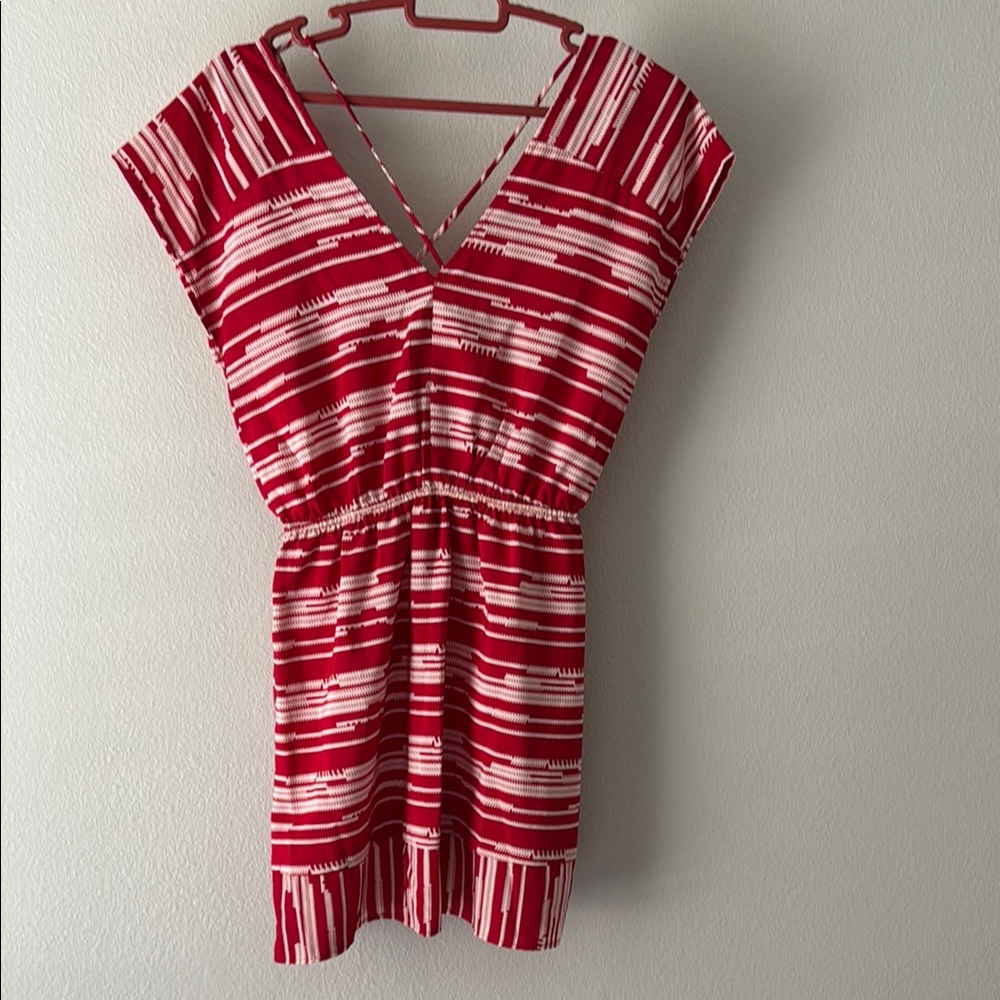 Red and White Striped Dress
